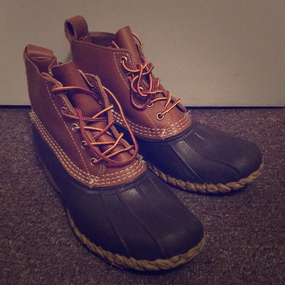 L.L Bean Brown and Tan Duck Boots